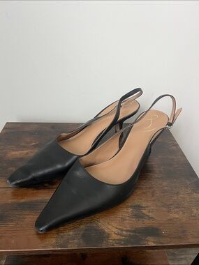 Sam Edelman Black Slingback Kitten Heels 10.5 ♣️